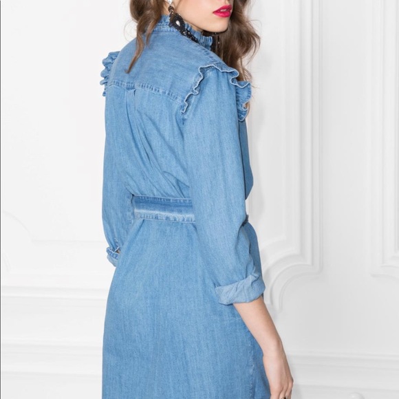 & Other Stories Climbing Flower Denim Dress Size 10 NWT - Picture 2 of 11